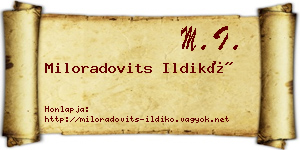 Miloradovits Ildikó névjegykártya